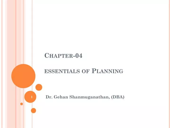 chapter 04 essentials of planning