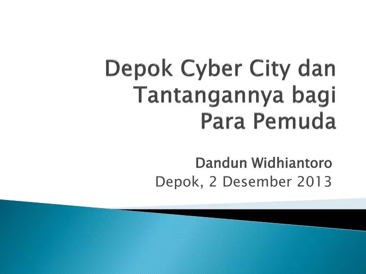 depok cyber city dan tantangannya bagi para pemuda