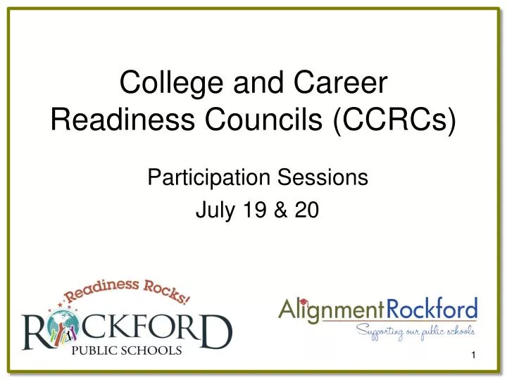 college and career readiness councils ccrcs