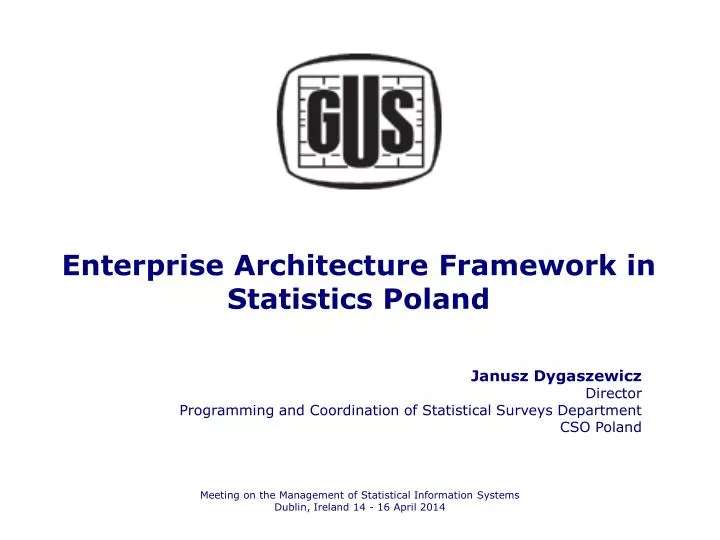 enterprise architecture framework in statistics poland