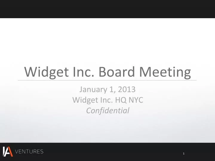 widget inc board meeting