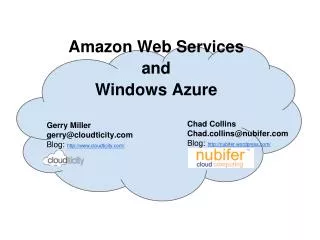 Amazon Web Services and Windows Azure