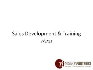 Sales Development &amp; Training
