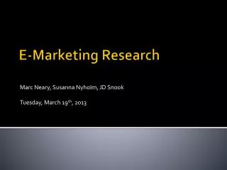 E-Marketing Research