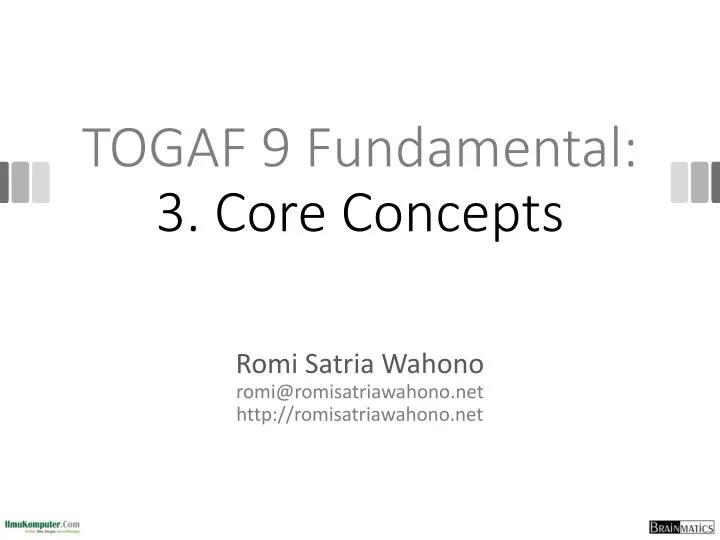 togaf 9 fundamental 3 core concepts