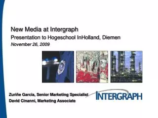 New Media at Intergraph Presentation to Hogeschool InHolland , Diemen November 26, 2009
