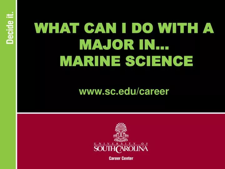 what can i do with a major in marine science