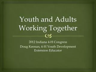 Youth and Adults Working Together