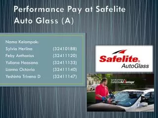 Performance Pay at Safelite Auto Glass (A)