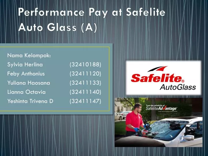 performance pay at safelite auto glass a