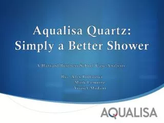 Aqualisa Quartz: Simply a Better Shower