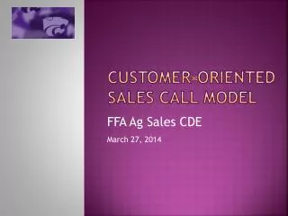 Customer-oriented sales call model