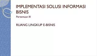 implementasi solusi informasi bisnis