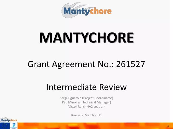 mantychore grant agreement no 261527 intermediate review