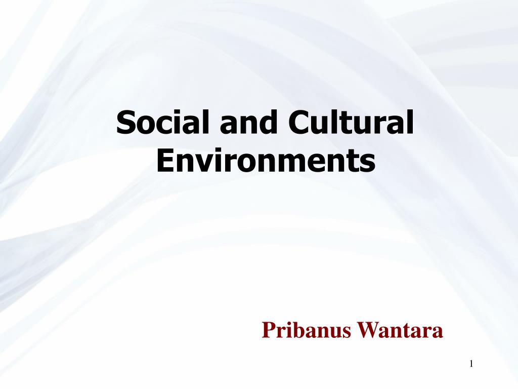 PPT - Social and Cultural Environments PowerPoint Presentation, free ...
