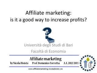 Affiliate marketing: is it a good way to increase profits ?