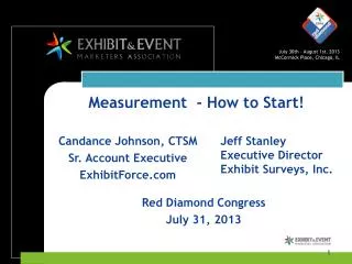 Candance Johnson, CTSM Sr. Account Executive ExhibitForce.com