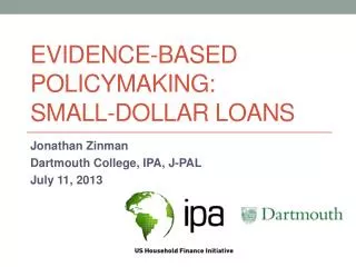 Evidence-Based Policymaking: Small-Dollar Loans