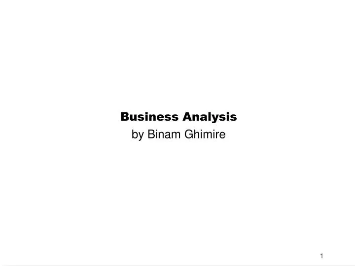 business analysis by binam ghimire
