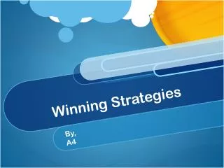 Winning Strategies