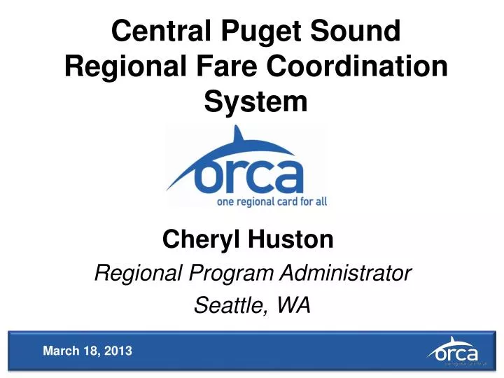 central puget sound regional fare coordination system