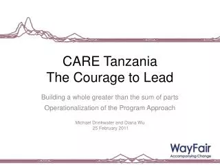 CARE Tanzania The Courage to Lead
