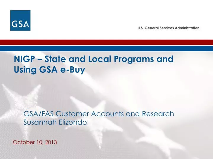 nigp state and local programs and using gsa e buy