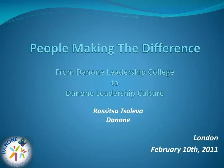 people making the difference