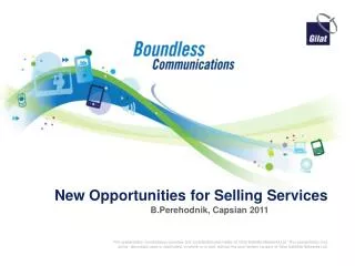 New Opportunities for Selling Services