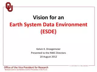 Vision for an Earth System Data Environment (ESDE)