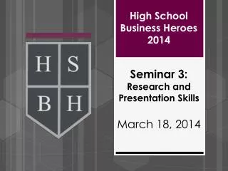 High School Business Heroes 2014