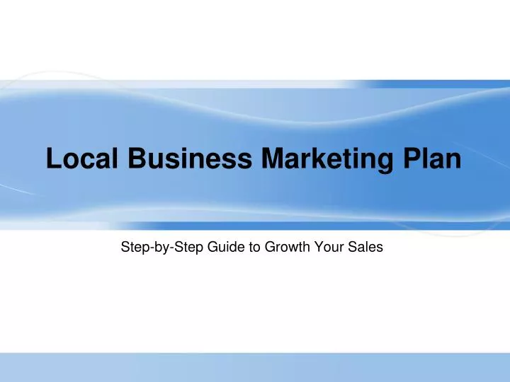 local business marketing plan
