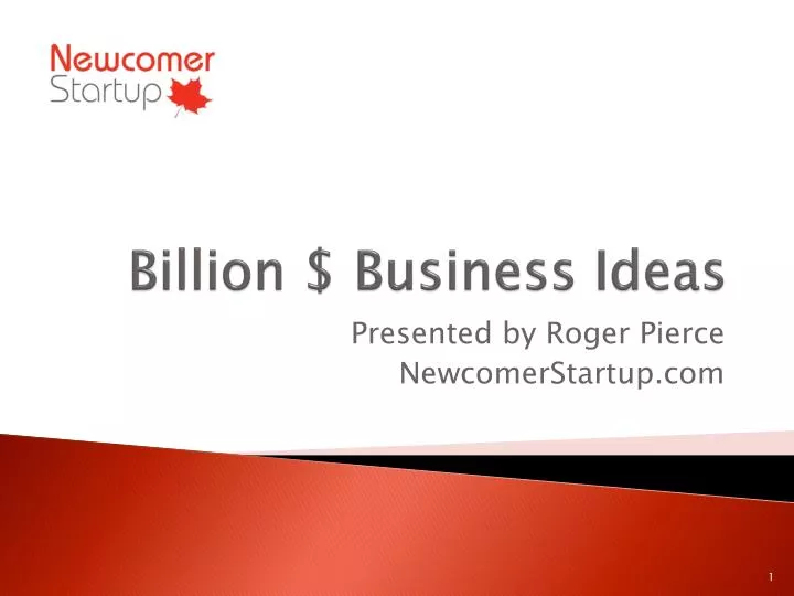 billion business ideas