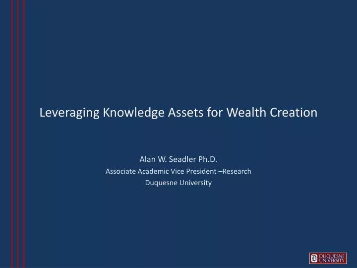 leveraging knowledge assets for wealth creation