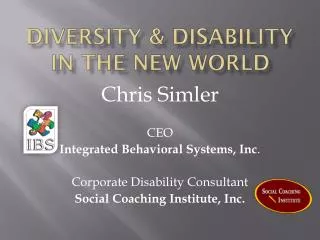 Diversity &amp; Disability In the New World