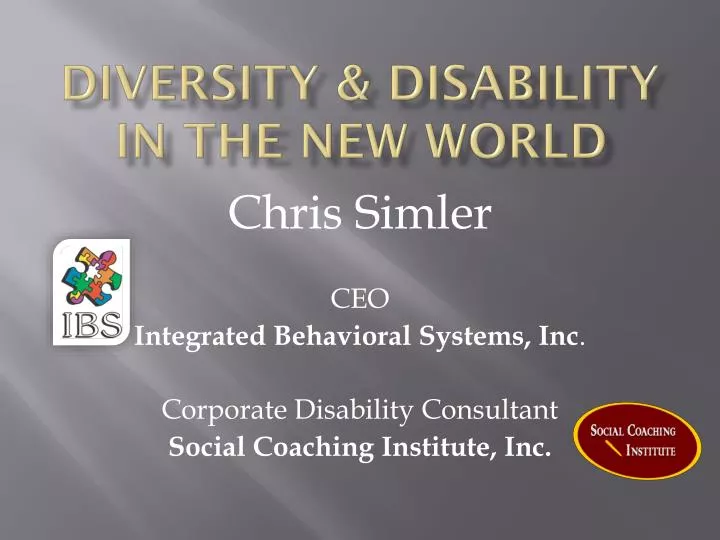 diversity disability in the new world