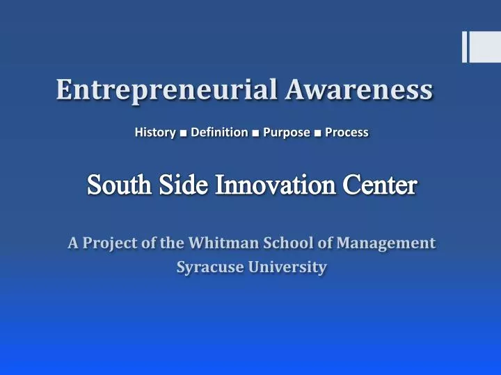 entrepreneurial awareness