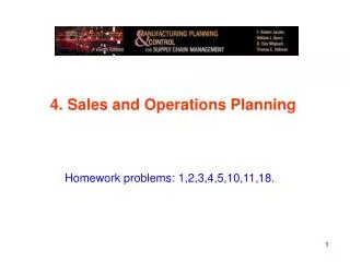 4. Sales and Operations Planning