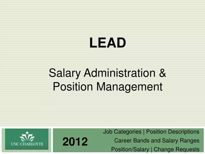 lead salary administration position management