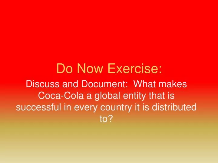 do now exercise
