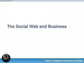 The Social Web and Business