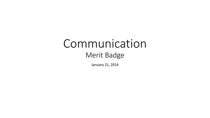 communication merit badge