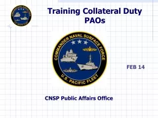 Training Collateral Duty PAOs