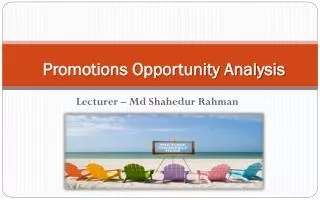 Promotions Opportunity Analysis