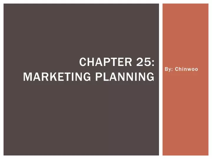 chapter 25 marketing planning