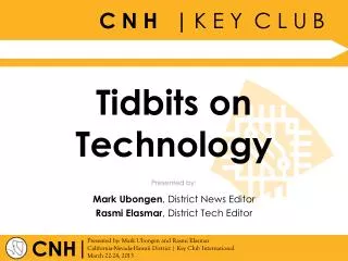 Tidbits on Technology