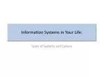 Information Systems in Your Life: