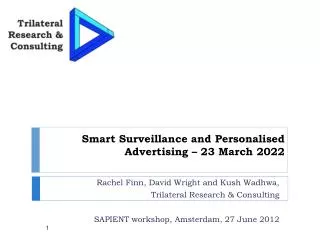 Smart Surveillance and Personalised Advertising – 23 March 2022