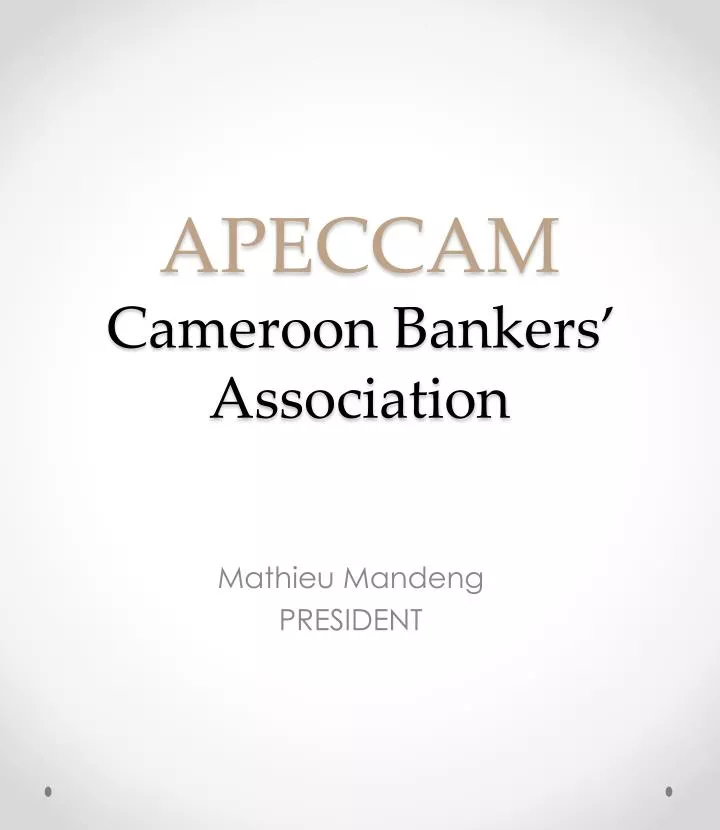 apeccam cameroon bankers association