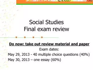 Social Studies Final exam review